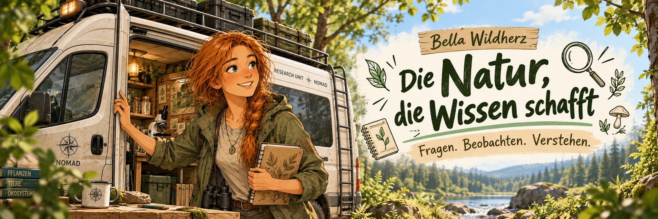 Bella am Naturforschungs-Van